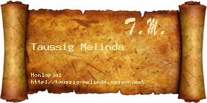 Taussig Melinda névjegykártya